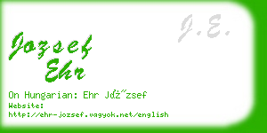 jozsef ehr business card